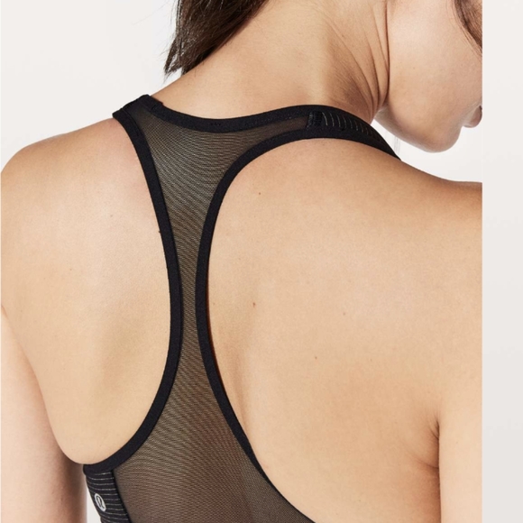 Lululemon Speed Up Bra Anti-Stink Black with gold stripe - Picture 4 of 10